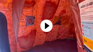 Watch a video tour of the giant inflatable liver